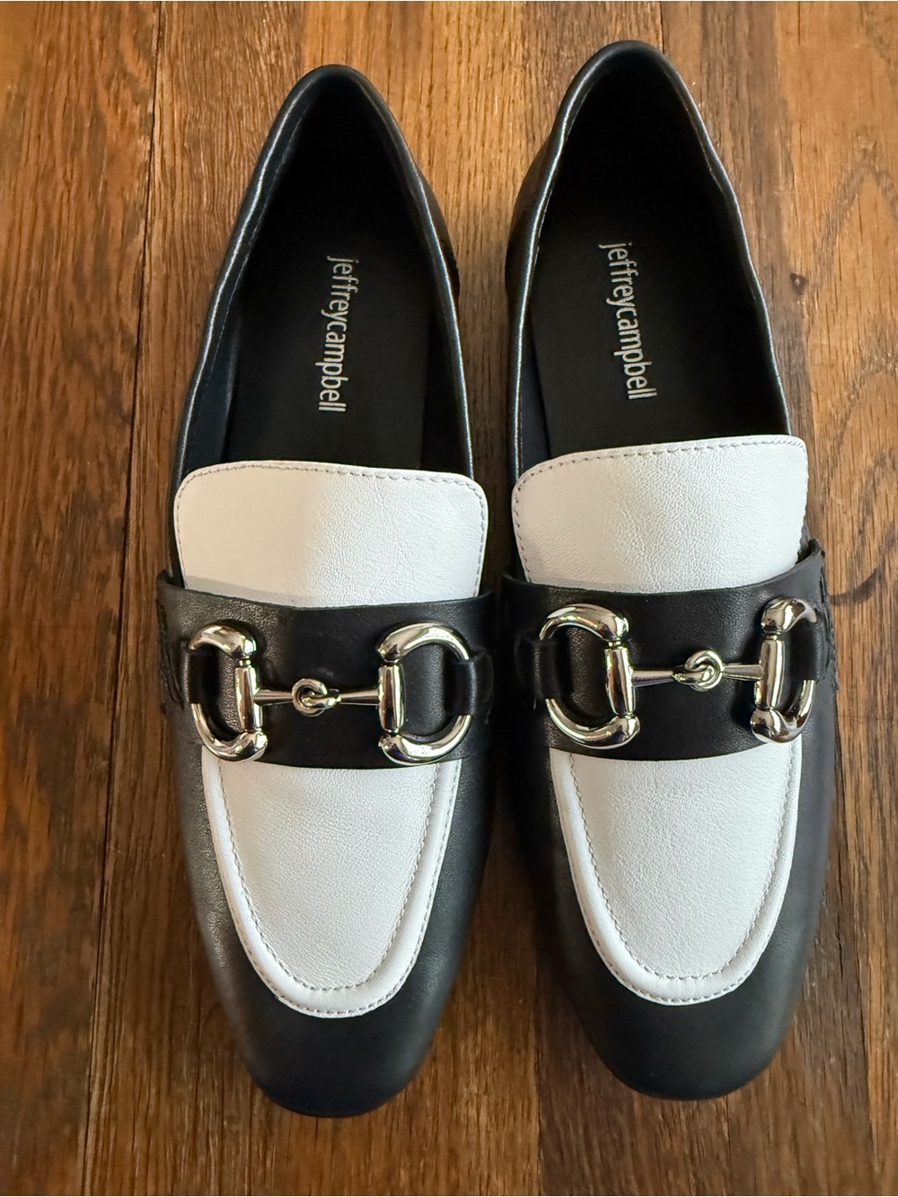 NWT Jeffrey Campbell Black & White Loafers Size 7.5 - Picture 4 of 6